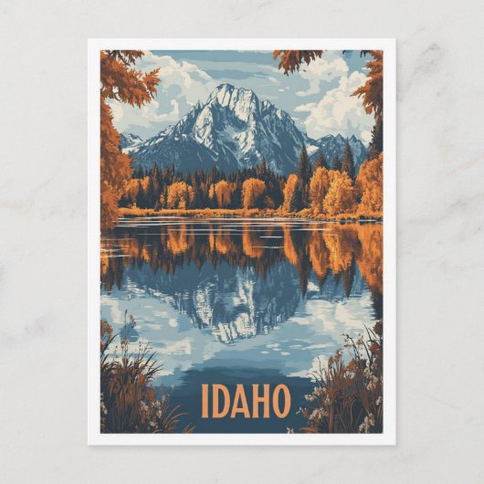 Idaho Verenigde Staten  Illustratie Reizen Briefkaart (Voorkant)