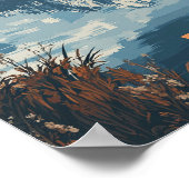 Idaho Verenigde Staten  Illustratie Reizen Poster (Hoek)