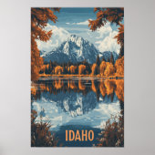 Idaho Verenigde Staten  Illustratie Reizen Poster (Voorkant)