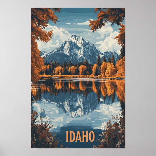 Idaho Verenigde Staten  Illustratie Reizen Poster (Voorkant)