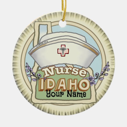 Idaho Verpleegster Keramisch Ornament (Voorkant)