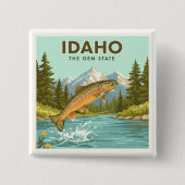  Idaho Vierkante Button 5,1 Cm (Voorkant)