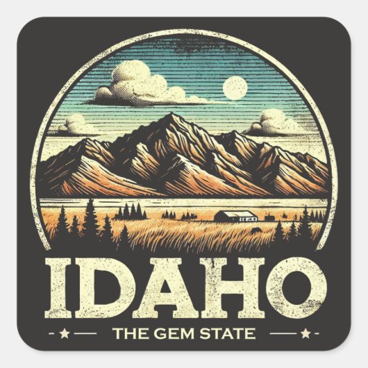 Idaho Vierkante Sticker (Voorkant)