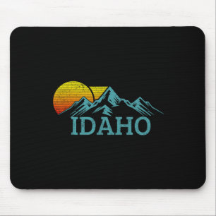 Idaho Vintage Bergen Zonsondergang Wandelen Natuur Muismat