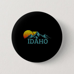 Idaho Vintage Bergen Zonsondergang Wandelen Natuur Ronde Button 5,7 Cm