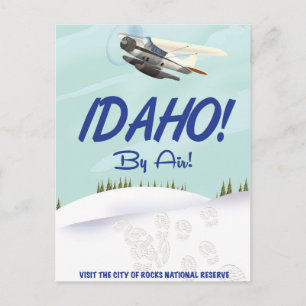 Idaho! Vintage reiskaart cartoon Briefkaart