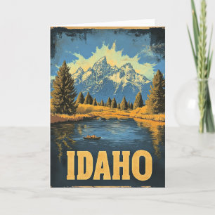Idaho vintage reisposter kaart