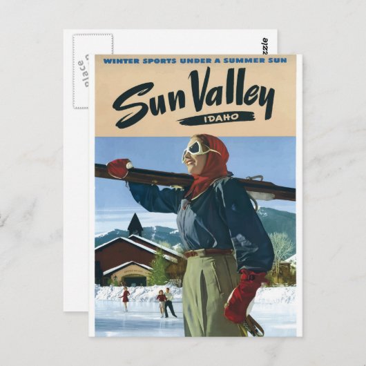 Idaho Vintage Travel poster USA Briefkaart (Voorkant / Achterkant)
