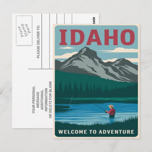 Idaho Vist avontuur Briefkaart (Voorkant / Achterkant)