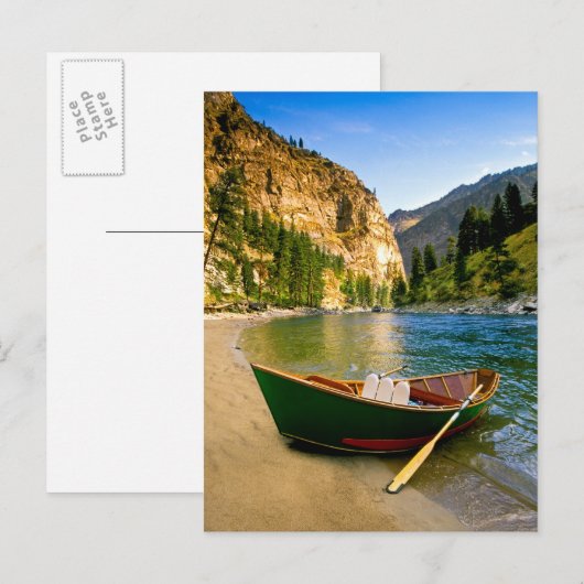 IDAHO, Vist een boot op een zandstrand in Briefkaart (Voorkant / Achterkant)