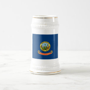 Idaho Vlag: de Edelsteen Staat, Amerika Mountain W Bierpul
