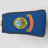 Idaho Vlag: de Edelsteen Staat, Amerika Mountain W Golfheadcover (Voorkant)