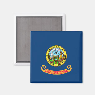 Idaho Vlag: de Edelsteen Staat, Amerika Mountain W Magneet