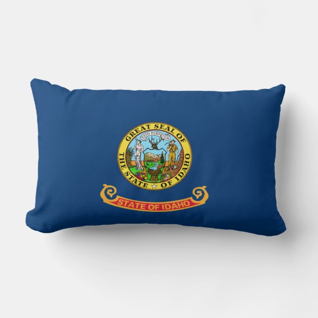 Idaho-vlag: de edelsteenstaat, Amerika Mountain We Kussen (Voorkant)
