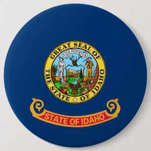 Idaho Vlag, de edelsteenstaat, Amerikaanse staten Ronde Button 6,0 Cm