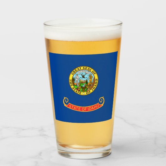 Idaho vlag glas (Voorkant gevuld)