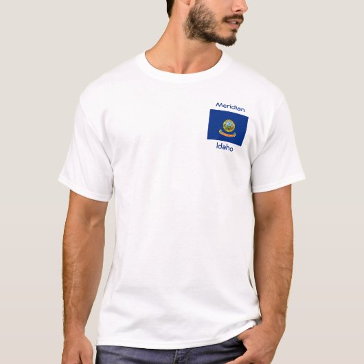 Idaho Vlag Kaart Stad T-shirt (Voorkant)