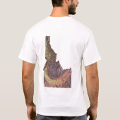 Idaho Vlag Kaart Stad T-shirt (Achterkant)