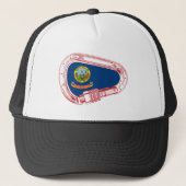 Idaho Vlag Klimaatkarabiner Trucker Pet (Voorkant)