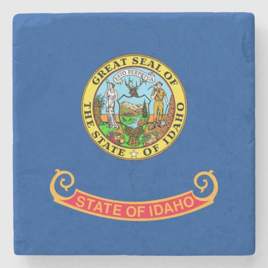 Idaho vlag stenen onderzetter (Voorkant)