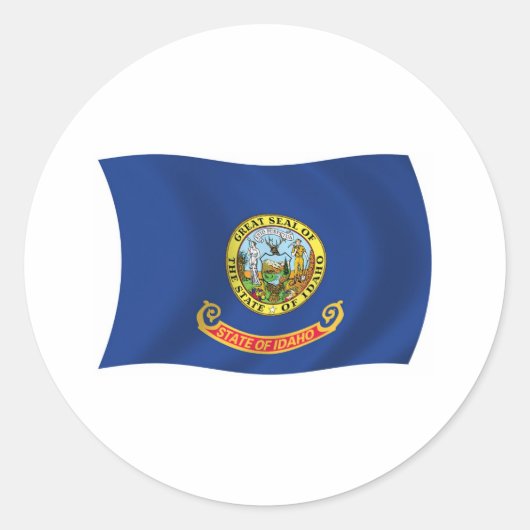 Idaho Vlagsticker Ronde Sticker (Voorkant)