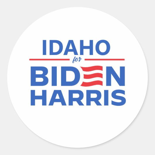 Idaho voor Biden Harris Ronde Sticker (Voorkant)