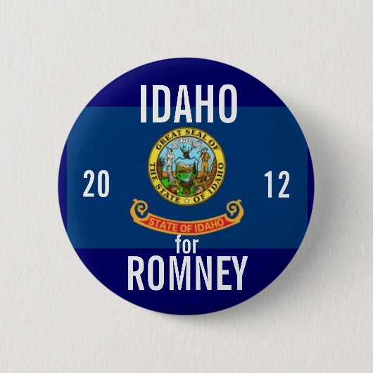 Idaho voor Romney 2012 Ronde Button 5,7 Cm (Voorkant)