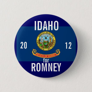 Idaho voor Romney 2012 Ronde Button 5,7 Cm