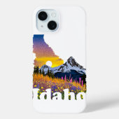 Idaho vorm met berg en wilde bloemen Case-Mate iPhone case (Achterkant)