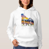 Idaho vorm met berg en wilde bloemen hoodie (Voorkant)