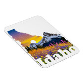 Idaho vorm met berg en wilde bloemen magneet (Rechterzijde)