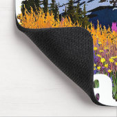 Idaho vorm met berg en wilde bloemen muismat (Hoek)