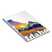 Idaho vorm met berg en wilde bloemen notitieboek (Rechterzijde)