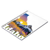 Idaho vorm met berg en wilde bloemen notitieboek (Linkerzijde)