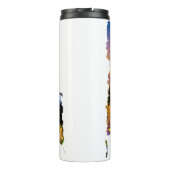 Idaho vorm met berg en wilde bloemen thermosbeker (Achterkant)