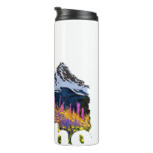 Idaho vorm met berg en wilde bloemen thermosbeker (Geroteerd rechts)