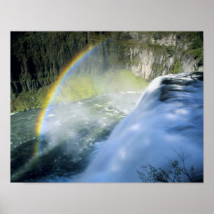 Idaho. VS. Regenboog in nevel boven Upper Mesa Poster
