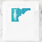 Idaho Wave Vist Rechthoekige Sticker (Tas)