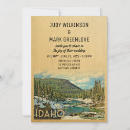 Idaho Wedding Invitation  Natuur Kaart