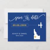 Idaho Wedding Save the Date Kaart, Map Magnetische Uitnodiging (Voorkant)