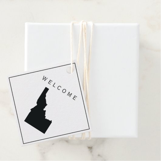 Idaho Welcome Bag Gift Label voor Wedding Weekend (In situ)