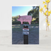 Idaho Wonder Pig, Funny Kaart (Gele Bloem)