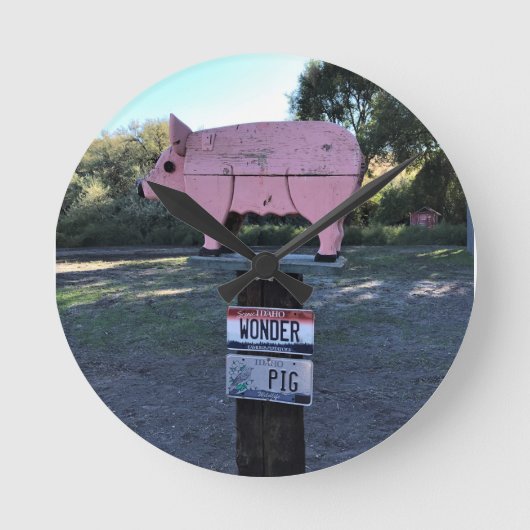 Idaho Wonder Pig, Funny Ronde Klok (Voorkant)