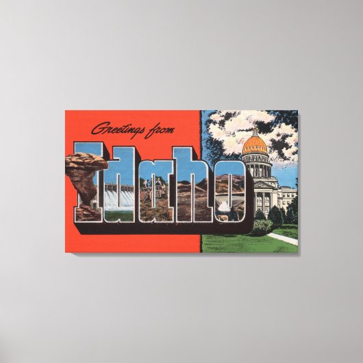 IdahoLarge Letter ScenesIdaho Canvas Afdruk (Voorkant)