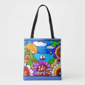 Idahome Lake scene, Idaho heet Ida Home Tote Bag (Voorkant)