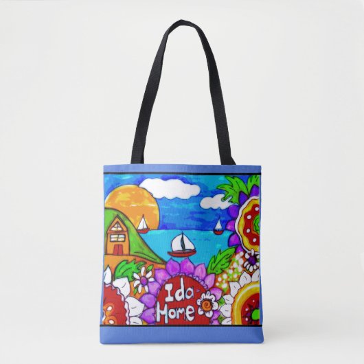 Idahome Lake scene, Idaho heet Ida Home Tote Bag (Voorkant)