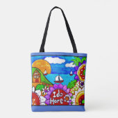 Idahome Lake scene, Idaho heet Ida Home Tote Bag (Achterkant)