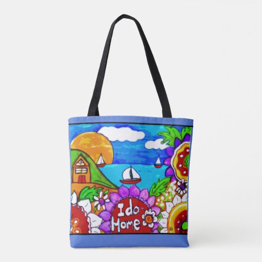Idahome Lake scene, Idaho heet Ida Home Tote Bag (Achterkant)
