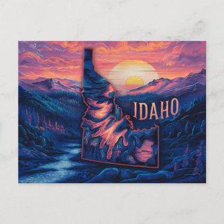 Idaho's lichtgevende landschap levendige kaart kun