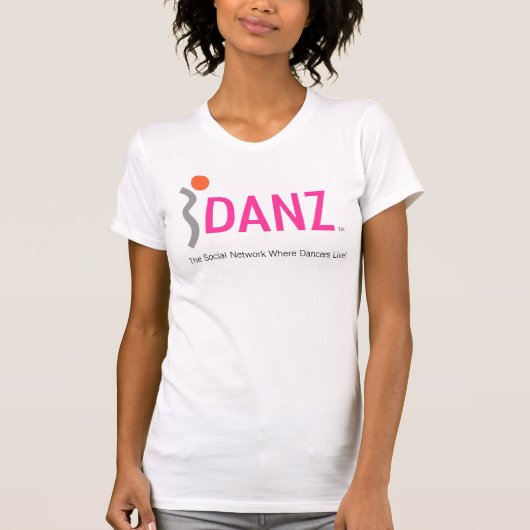 iDANZ Logo Witte camisole bevestigd T-shirt (Voorkant)